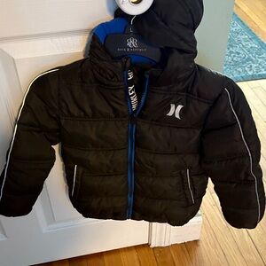 Hurley Black Jacket with Blue Trim